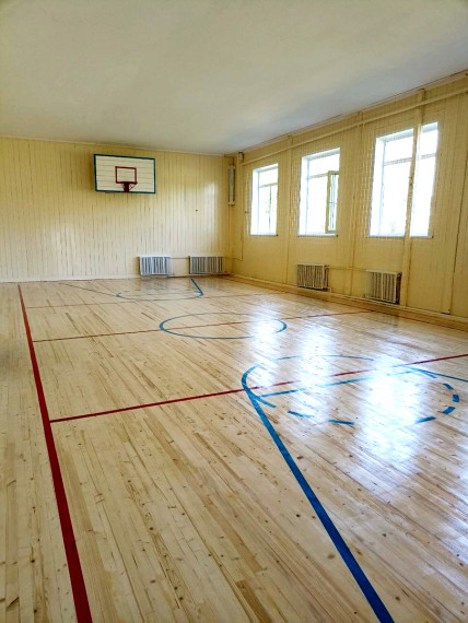 По нацпроекту в Погореловской школе отремонтировлаи спортивный зал.